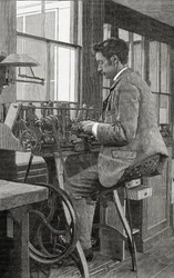 Ein moderner Drechsler bei der Arbeit, aus 